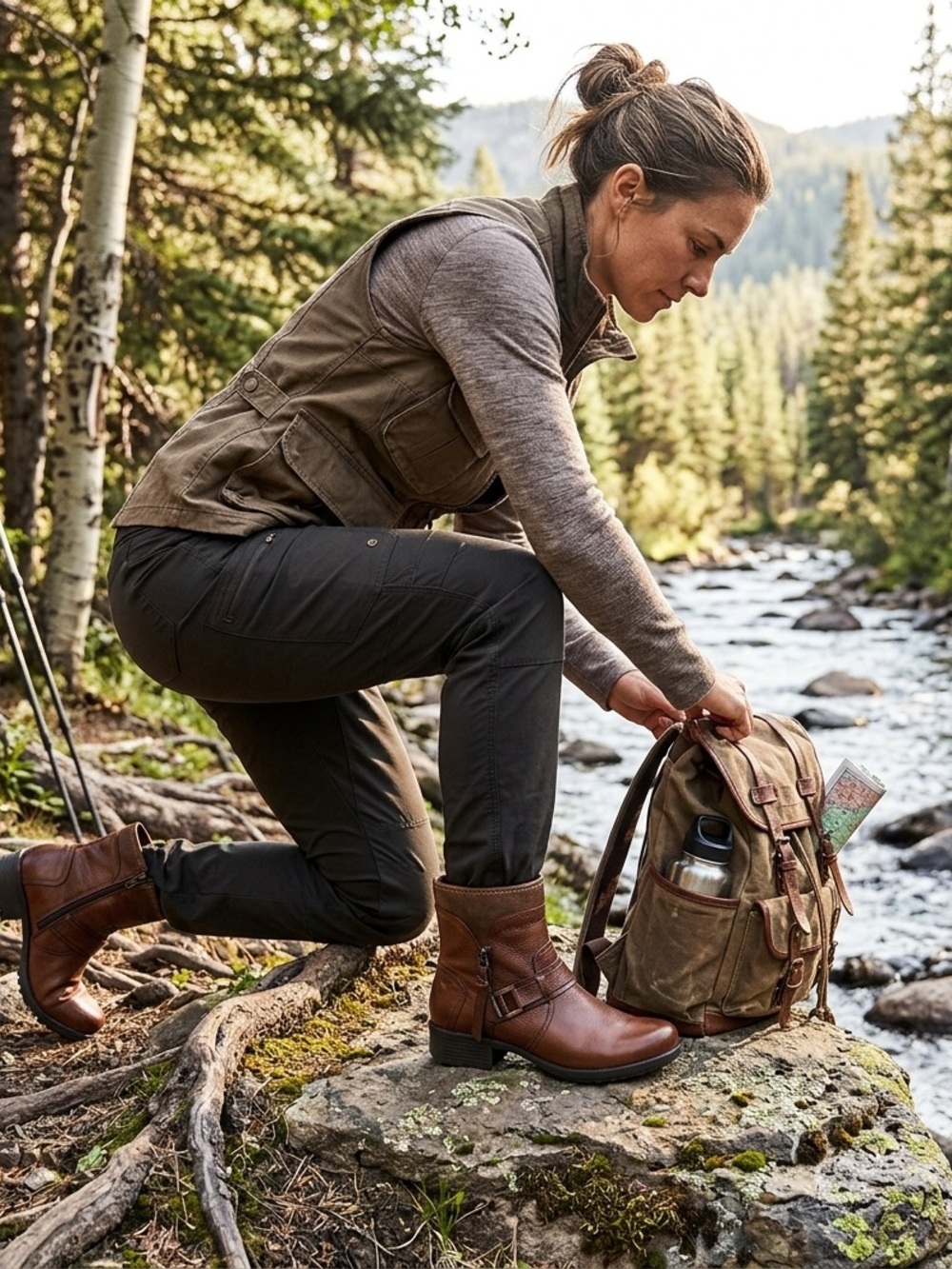 Clarks Brown Leather Boots